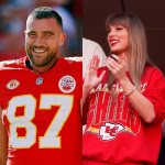 Sparks Fly as Travis Kelce Reacts to Taylor Swifts Matching Moment  E NEWS