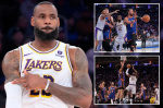 Knicks fall to Lakers LeBron James as ninegame win streak snapped  New York Post