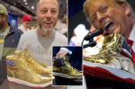 Russian CEO wins autographed golden Donald Trump sneakers after 9K bid  New York Post