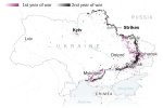Five maps of strikes explain the second anniversary of the war in Ukraine  The Washington Post