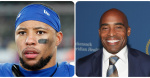 Philadelphia Eagles RB Saquon Barkley fires back at Tiki Barber after dead to me comments  CBS News Philadelphia Eagles RB Saquon Barkley fires back at Tiki Barber after dead to me comments  CBS News