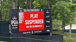 PGA Championship Play suspended fans evacuated briefly due to weather  WLKY Louisville